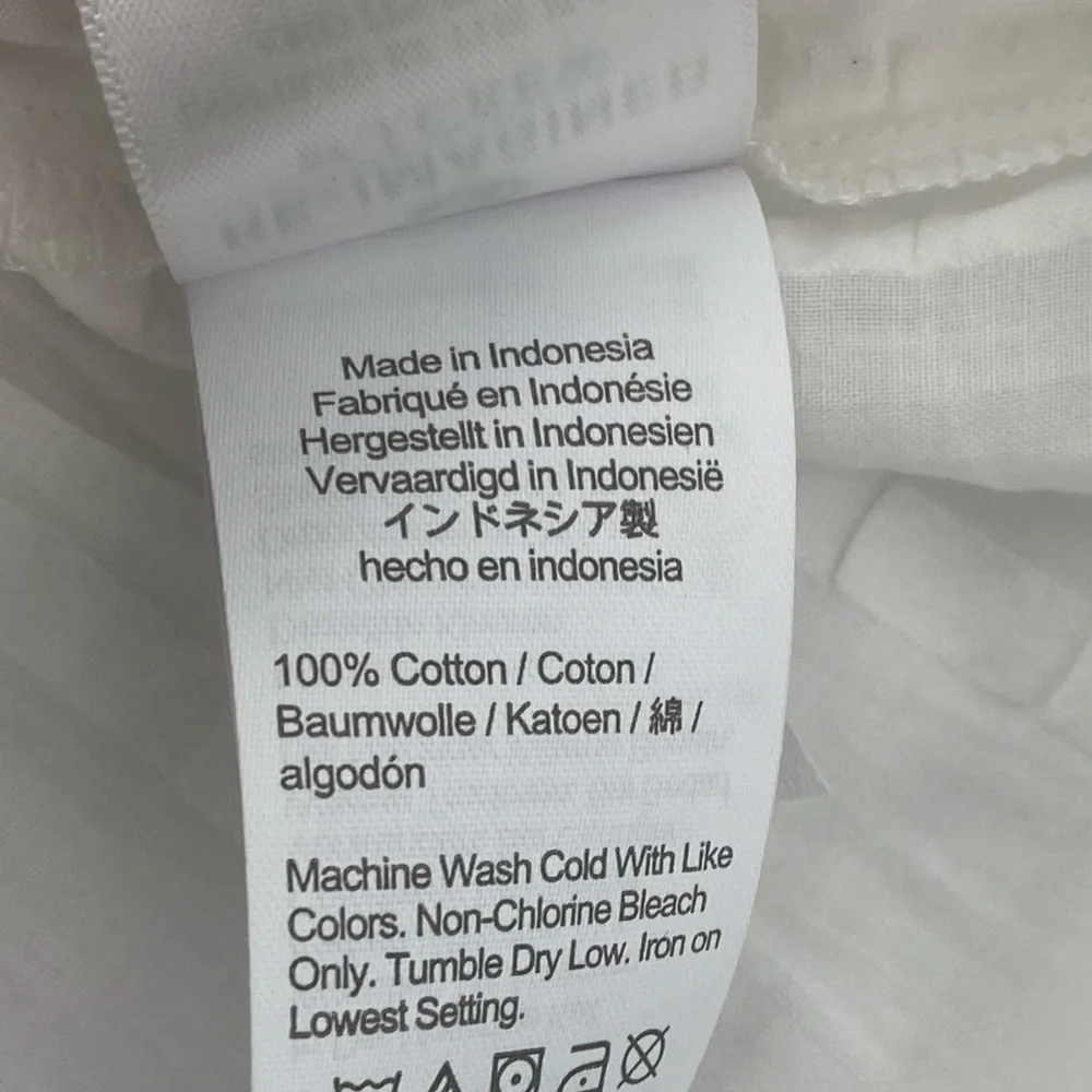 J.Crew White Cotton Puff Sleeve Blouse size S